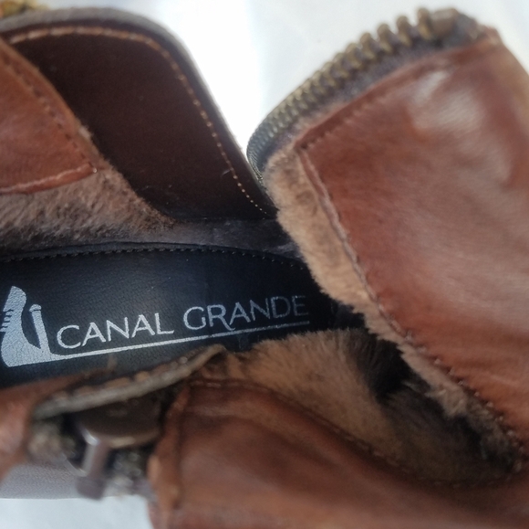 Canal grande bruna fur lined ankle bootie - Picture 5 of 7